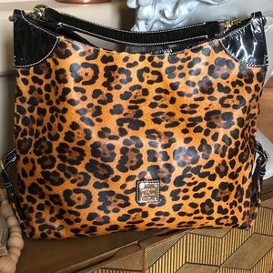 Dooney & Burke Serengeti Leopard Boho Shoulder Bag